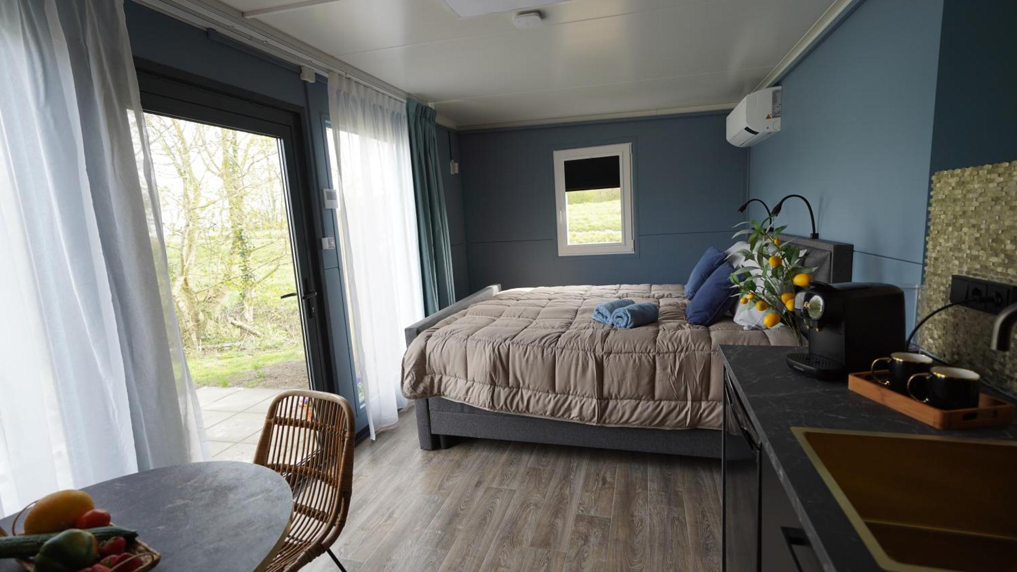 B&B Prive Tiny House Bij Zee สเตลเลนดัม ภายนอก รูปภาพ